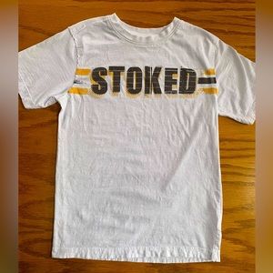 Crazy 8 Boys M Medium Stoked Tee T-shirt reversed hem New without Tags NWOT